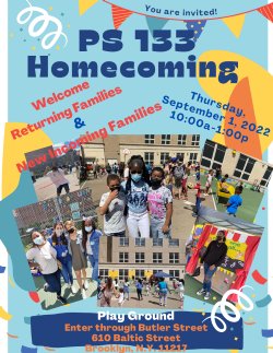 PS 133 HOMECOMING FLYER 